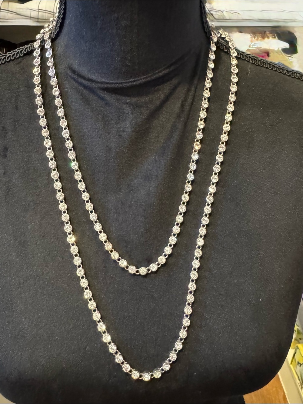 Crystal station necklace